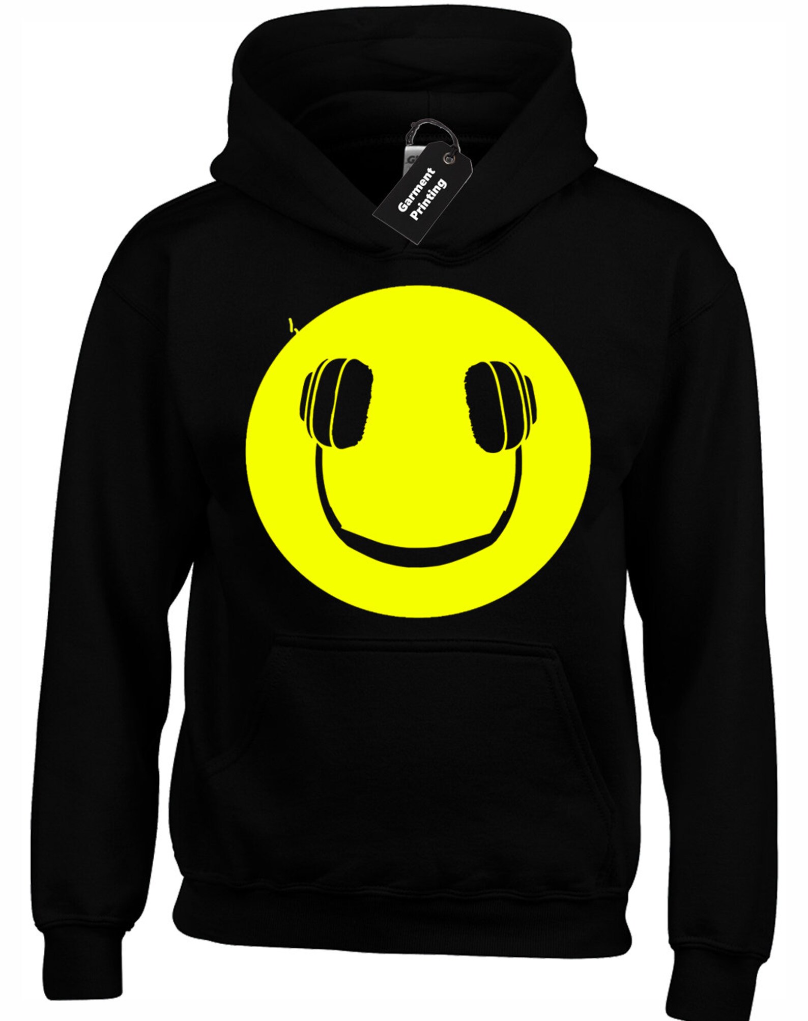 brown hoodie with smiley face