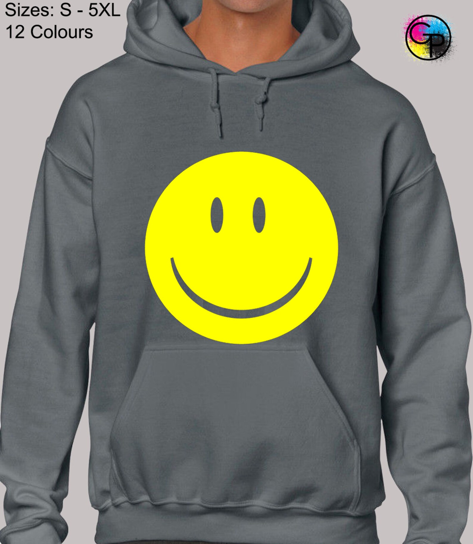 Smiley Face Hoodie Hoody Unisex Funny Happy Joke Novelty Retro | Etsy