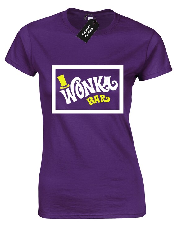 WONKA BAR MENS T SHIRT FUNNY CHARLIE BUCKET WILLY CHOCOLATE FACTORY DAHL GIFT