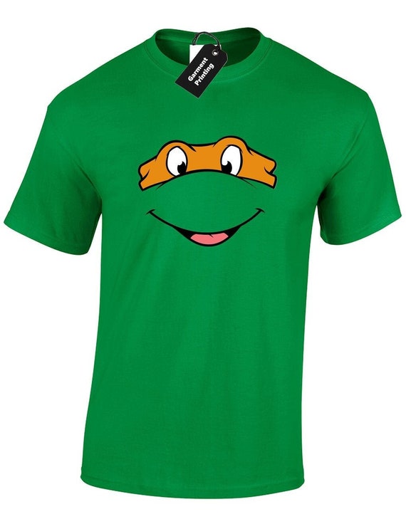 Michaelangelo Face Mens T Shirt Unisex Funny Turtles Retro Etsy