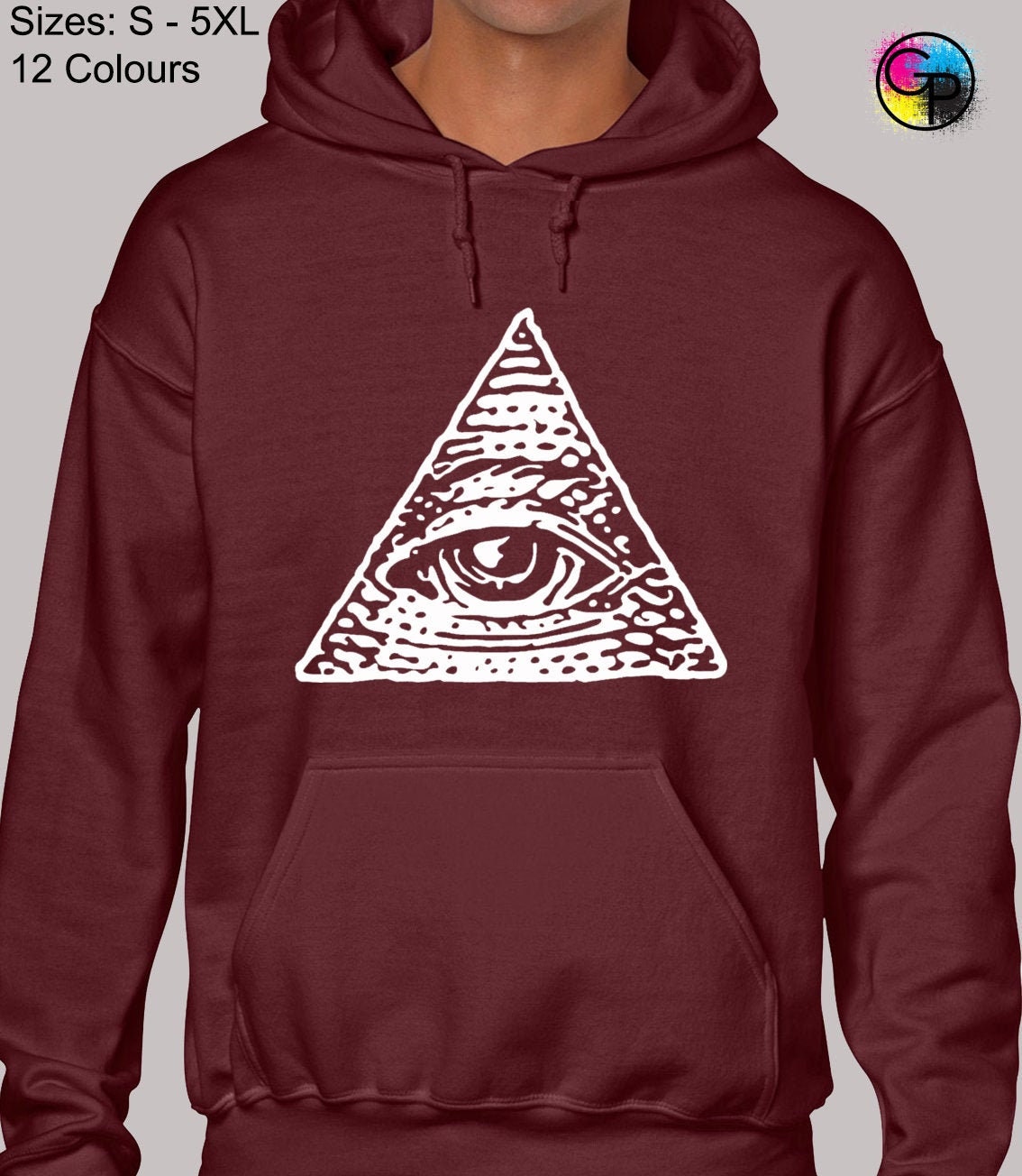 All Seeing Eye Hoodie Hoody Unisex Funny Illuminati Conspiracy Etsy