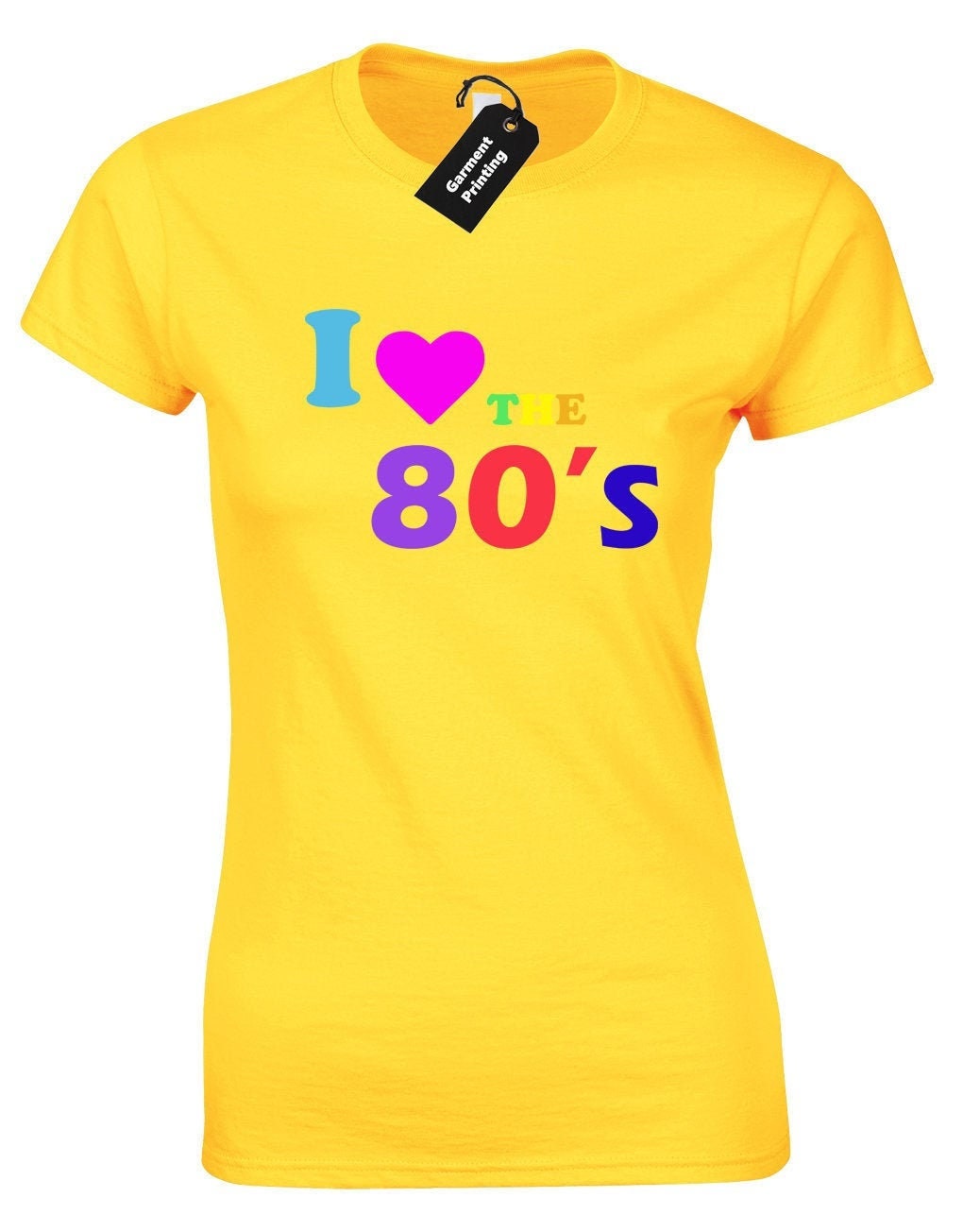 I Love The 80's Ladies TShirt Womens Funny Fancy Dress Etsy 日本