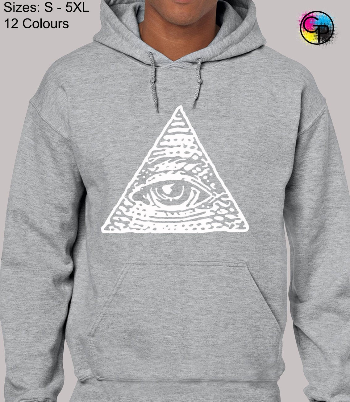 All Seeing Eye Hoodie Hoody Unisex Funny Illuminati Conspiracy Etsy