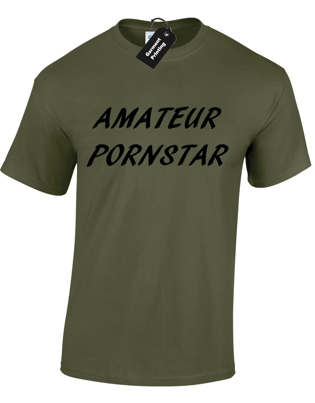 Image of Amateur Pornstar Mens T Shirt Unisex Funny Novelty Rude Printed Design Adult Humour Joke Top Part Fancy Dress Stag Hen
