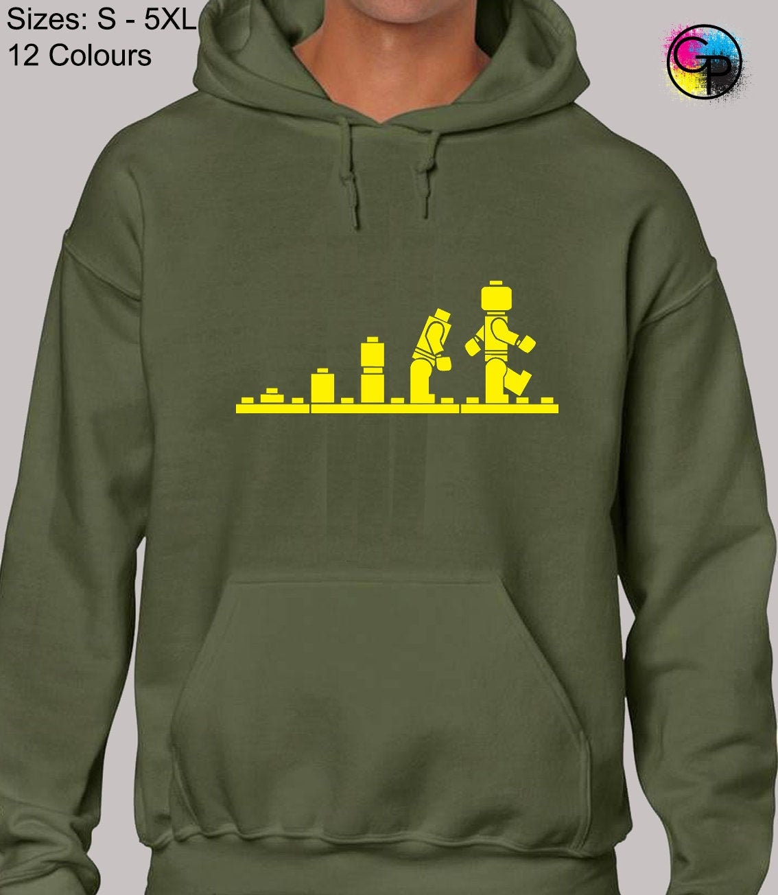 Lego Evolution Hoodie Hoody Unisex Funny Novelty Brick Toy Big Etsy