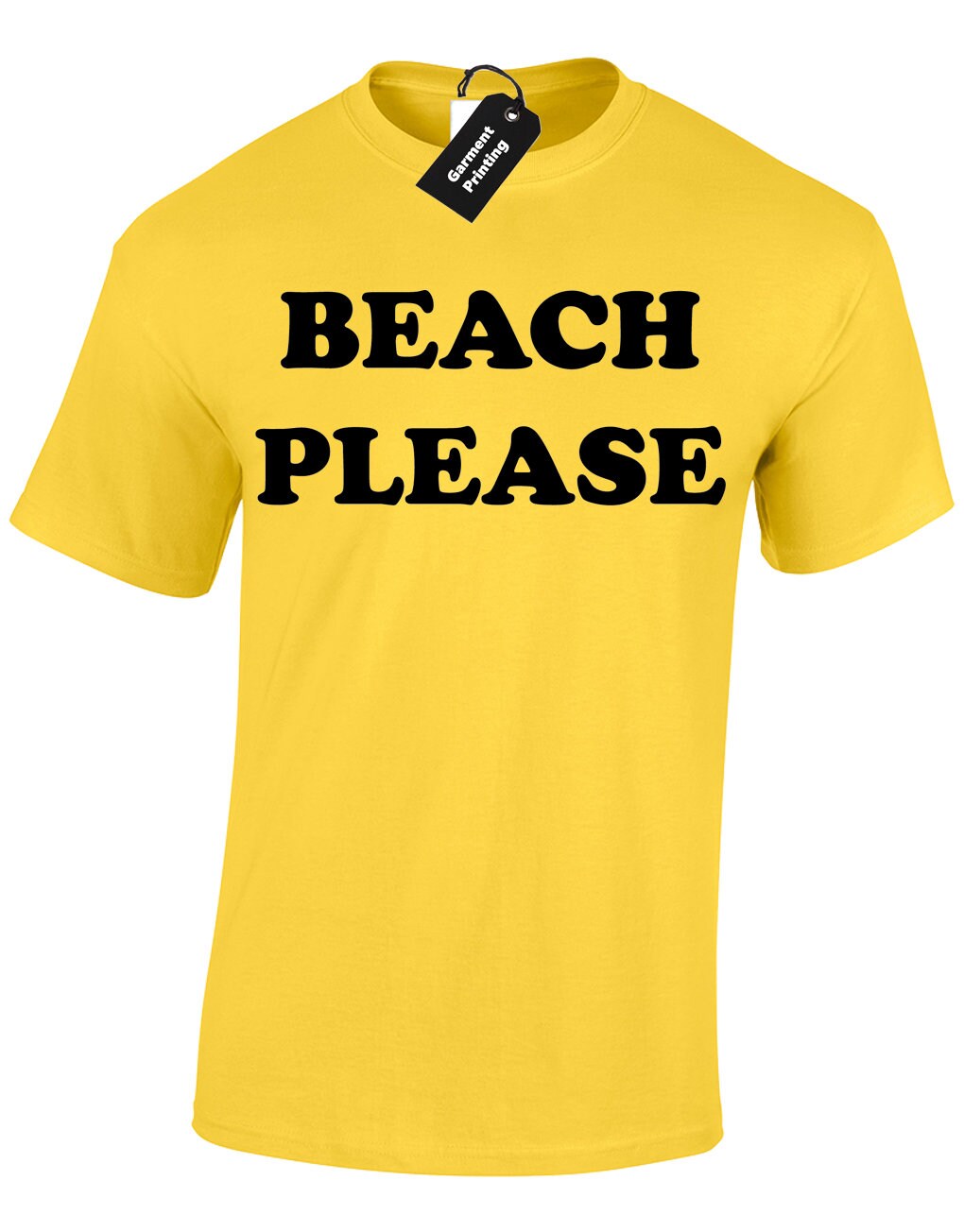 Image of Beach Please Mens T Shirt Unisex Cool Summer Sun Holiday Funny Festival Joke Printed Sand Parody Btch