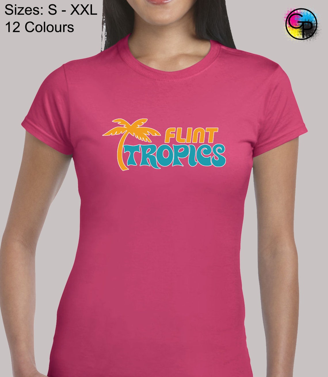 Flint Tropics Ladies T Shirt Womens Funny Retro Comedy Semi Etsy