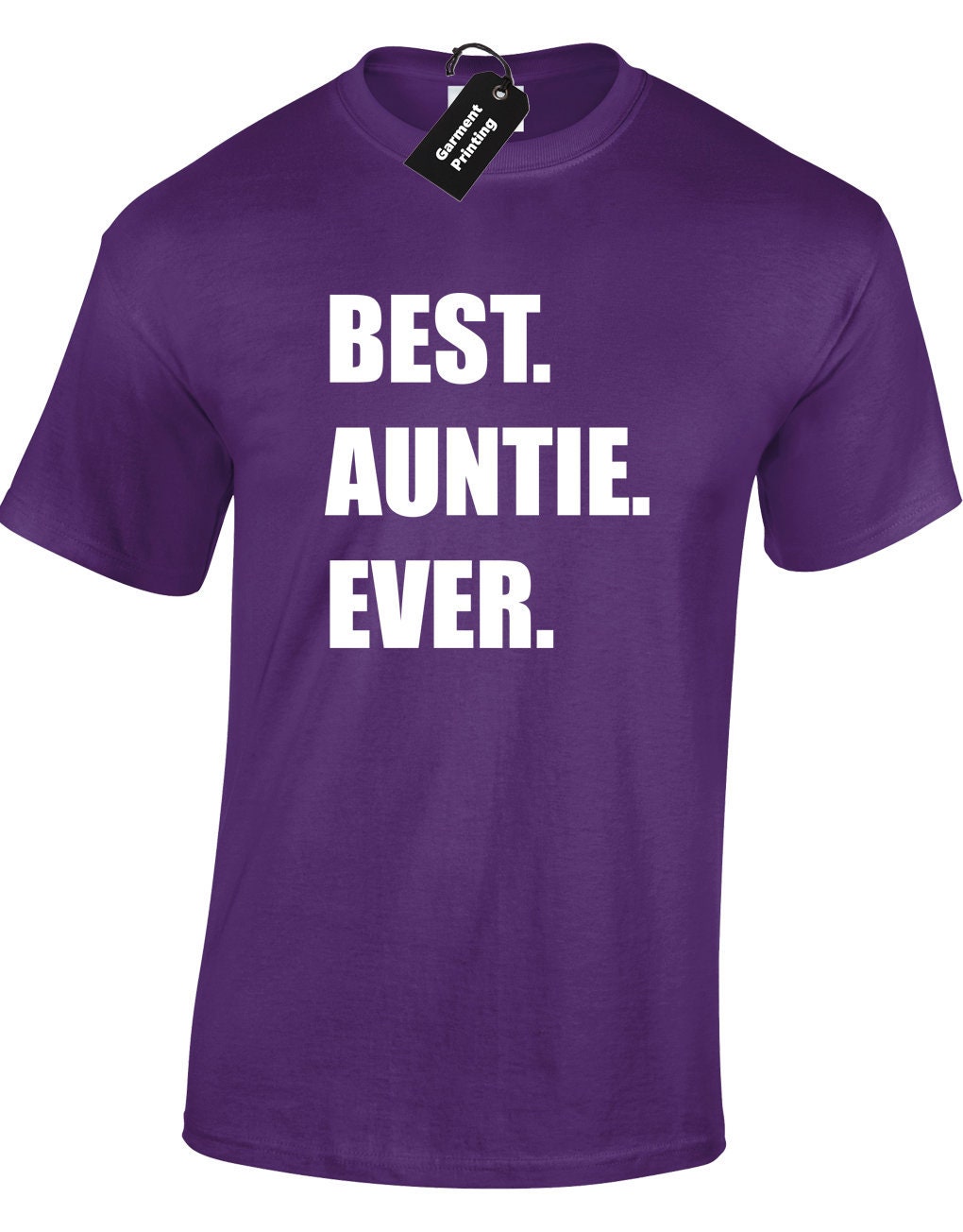 Image of Best Auntie Ever Mens T-Shirt Unisex Funny Printed Slogan Design New God Mother Family Love Cool Fashion Birthday Christmas Gift Top Idea