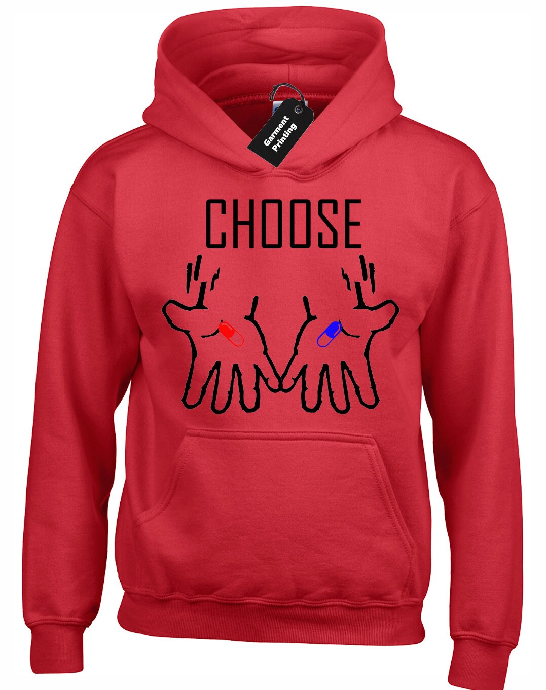 Choose Pill Hoody Hoodie Unisex Cool Matrix Fan Design Glitch Etsy