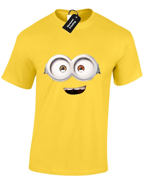 Minion Bob Face Mens T Shirt Unisex Top Kevin Stuart Gru Funny Etsy Minion Bob Face Mens T Shirt Unisex Top Kevin Stuart Gru Funny Etsy