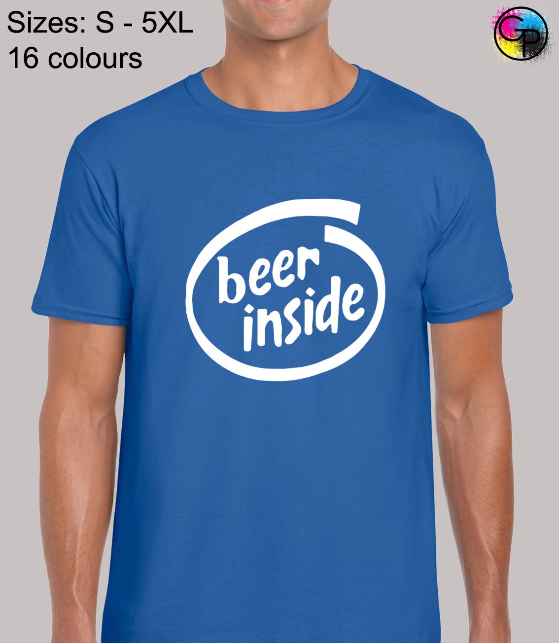 Image of Beer Inside Mens T Shirt Unisex Funny Joke Slogan Alcohol Pub Party Design Dad Fathers Day Christmas Birthday Cool Logo Present Gift