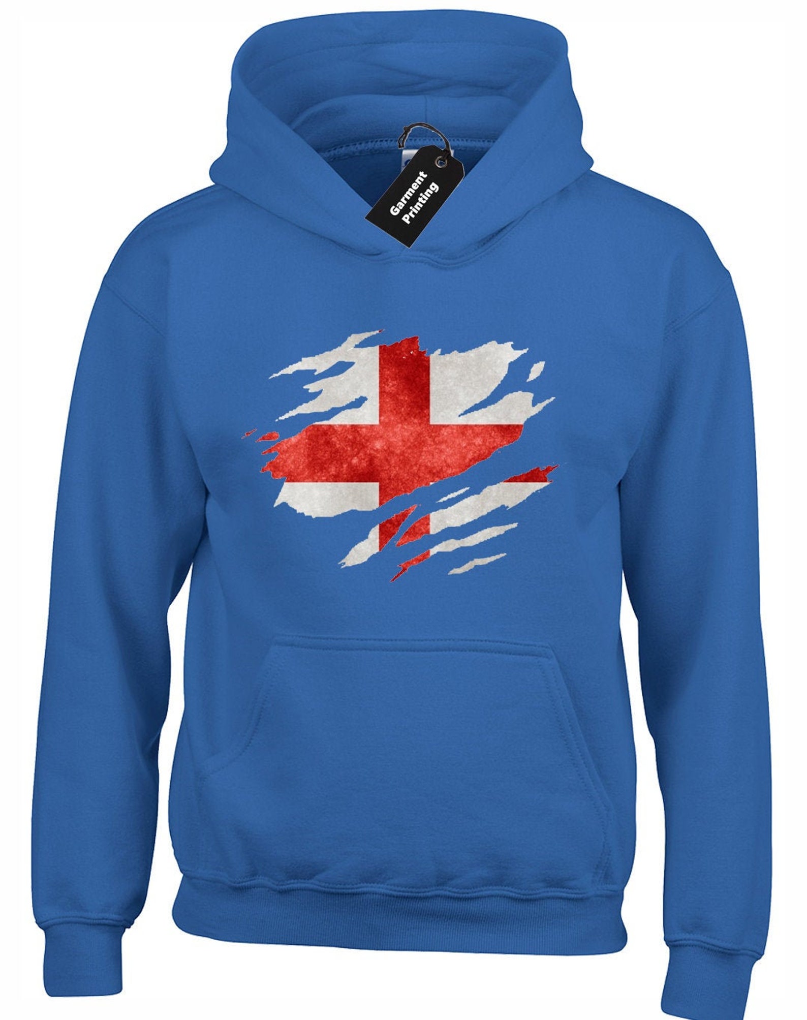 England Flag Slash Hoodie Hoody Unisex Patriotic English Etsy