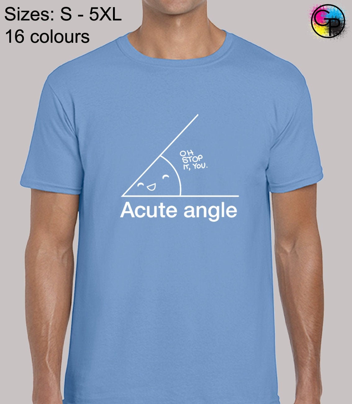 Image of A Cute Angle Mens T Shirt Unisex Funny Design Quality Maths Theory Big Bang Joke Slogan Humour Teacher Present Gift