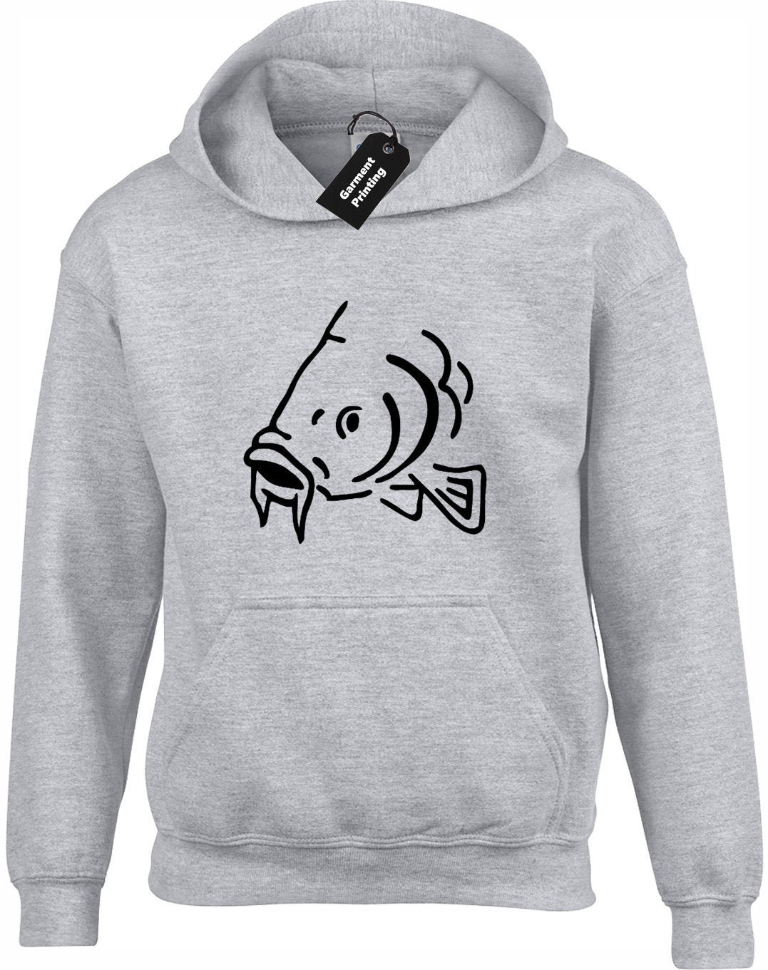 Silhouette Of Carp Hoodie Hoody Unisex Fish Fishing Fisherman Etsy