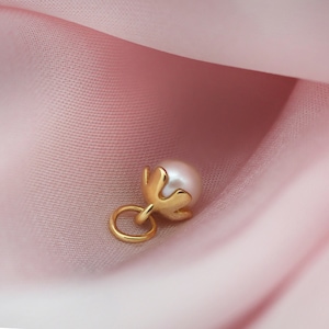 Kleine Mini Perle 750er Gold Anhänger -  18 Karat Echtgold Schmuck