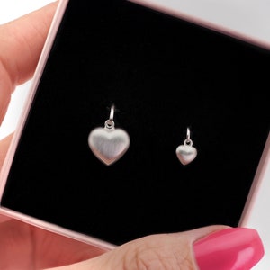Kleine Herz Anhänger matt/glänzend - 925er Sterling Silber