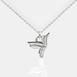 Hummingbird bird necklace 925 sterling silver filigree image 7