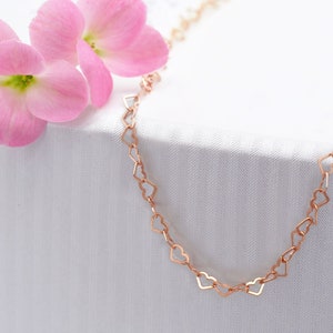 Filigree heart necklace rose gold / gold / silver 925 sterling silver image 1
