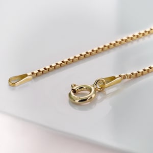 Einzelne Venezianerkette gold vergoldet 925er Sterling Silber - 42cm, 45cm, 50cm