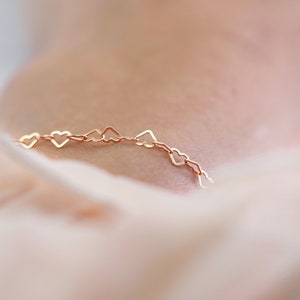 Filigree heart bracelet rose gold / gold / silver - filigree heart jewelry, gift idea sister