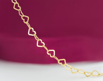 Zartes Herzchen Armband Gold/ Roségold/ Silber - filigraner Herzschmuck, Geschenke für Frauen, Freundin, Schwester