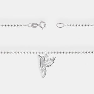 Hummingbird bird necklace 925 sterling silver filigree image 3