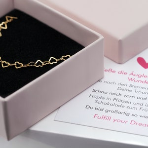 Newborn Armband, Geschenk Mädchen, Babyarmband Geburt/ Kinderschmuck Herzen - mit Box + Karte