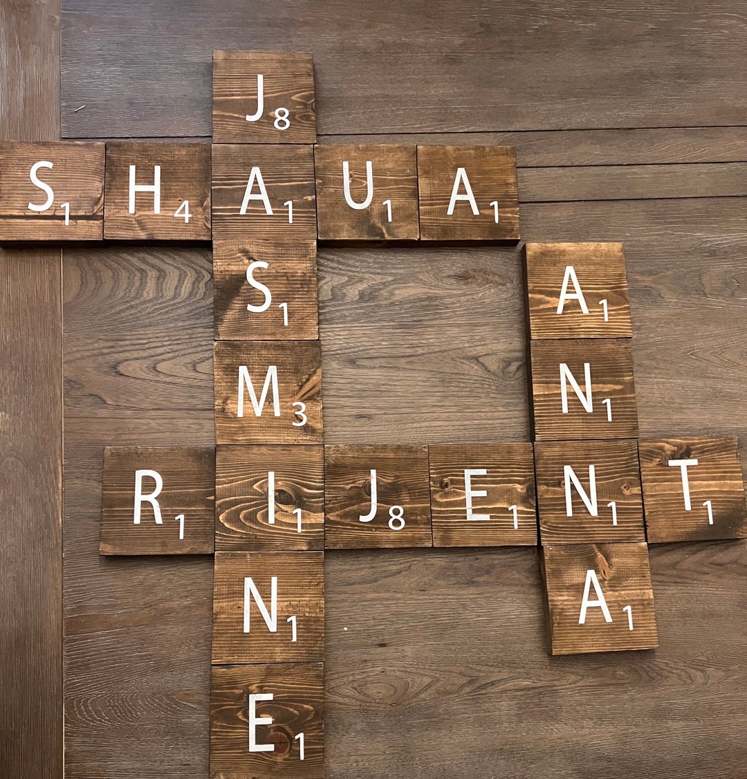 3D Custom Name Tiles Family Wall Art Home Decor Scrabble Letter Hanging ...