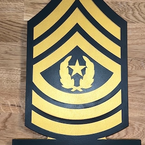 Army Sign Military Rank Engraved Gift Wooden Retirement Plaque For Soldier Promotion Personal Achievement Honor