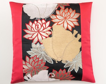 Kimono-Kissenbezug (Kisseneinsatz ist nicht im Lieferumfang enthalten) &quot;BUTTER FLY&quot;/Handgefertigt/Seide/Vintage/Japan/Kissenbezug