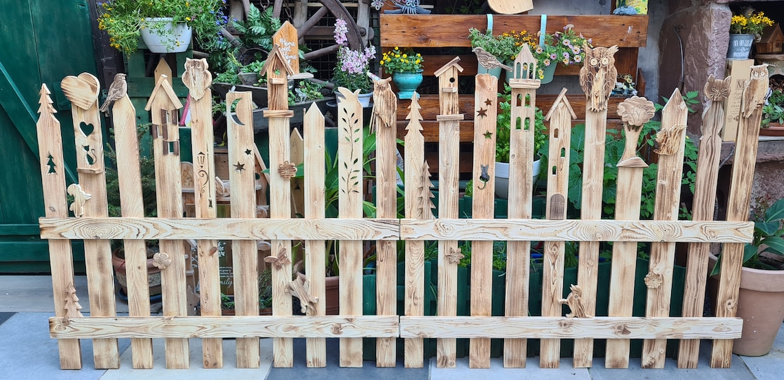 Kunst Zaun Deko Objekt Garten ganzes Jahr Deko aus Etsy
