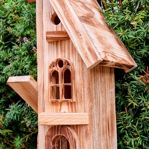 Wooden feeder, feeder, birdhouse, garden decoration, nature, rural, handmade, gift image 8