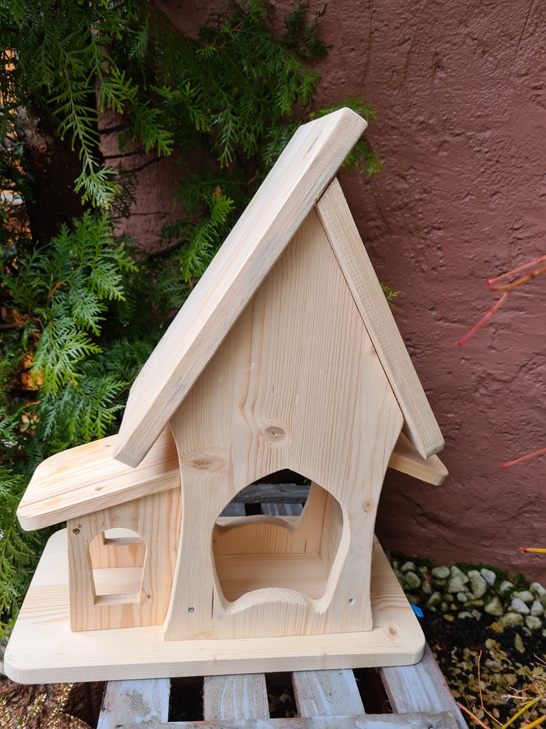 Vogelvilla, Nistkasten, Vogelhaus aus Holz, massiv, Natur, Handarbeit, nicht behandelt, Geschenk Bild 10