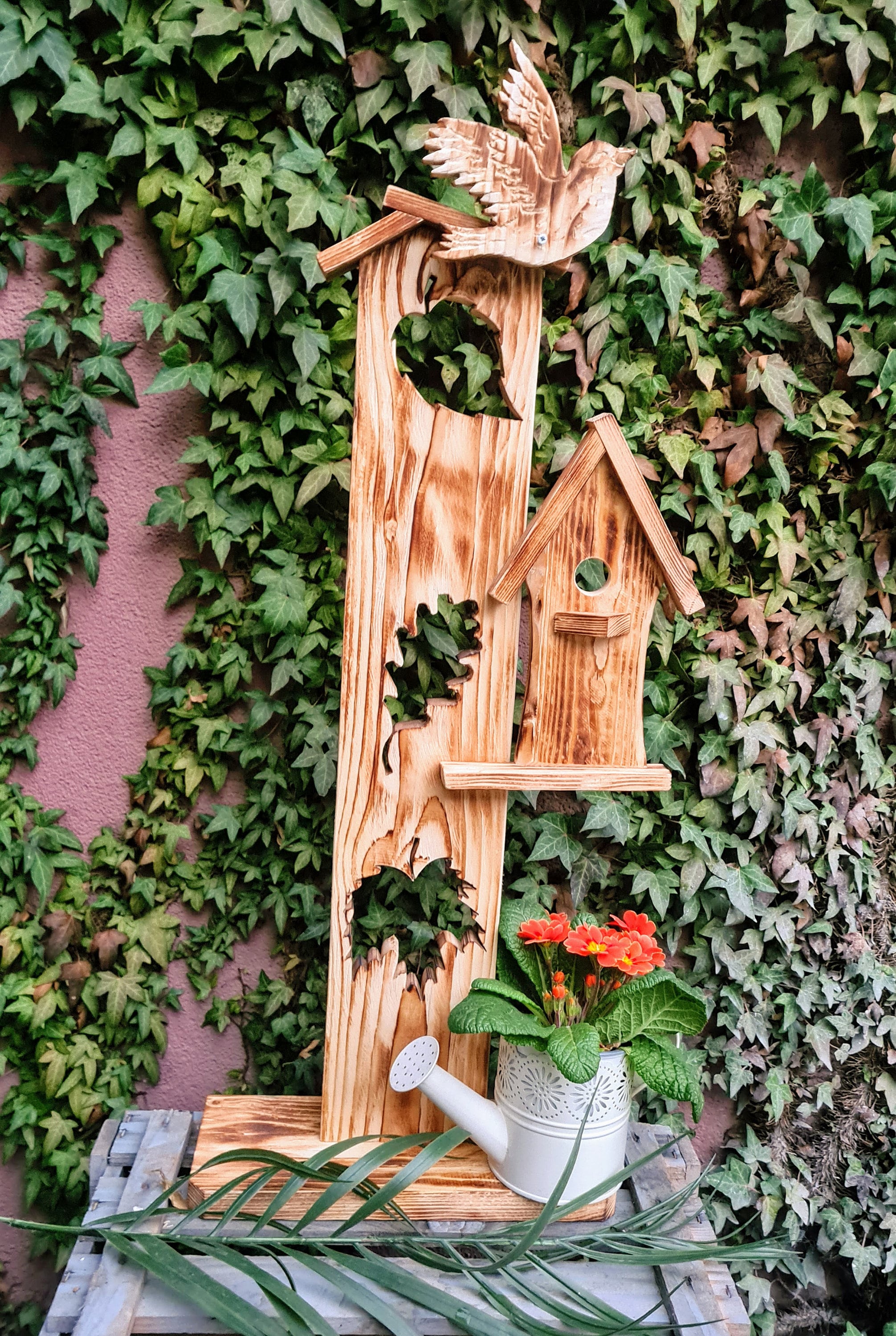 Holz Stele Eule Deko Objekt Garten Deko ländlich rustikal Etsy