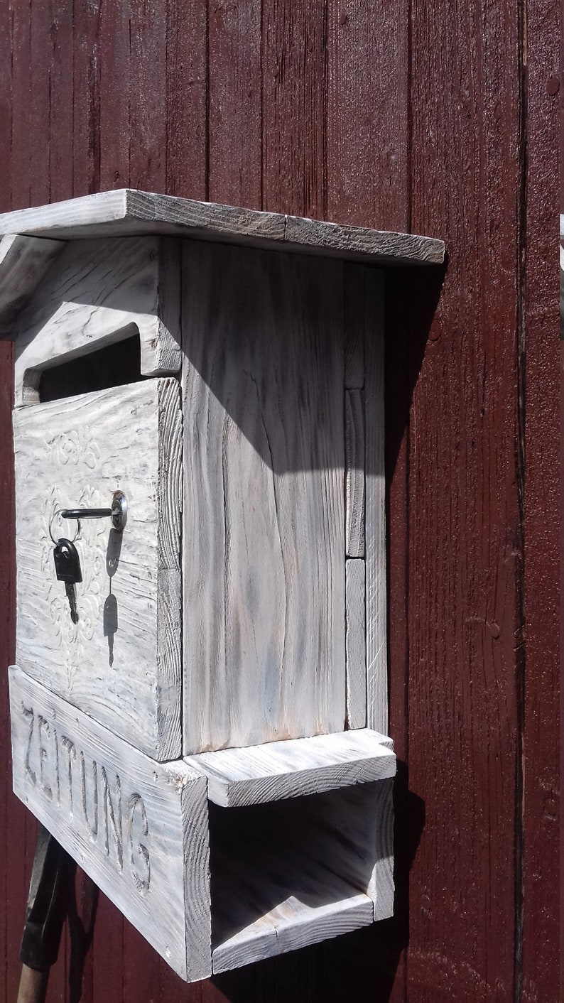 shabby chic. Motif Heart white mailbox mail box Mailbox
