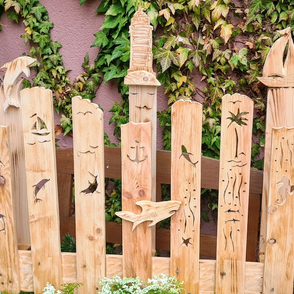 DEKODORF aus Palette Holz, Maritime Motive, Hauseingang, Garten, Terrasse, Balkon, Handarbeit, ländlich, Geschenk