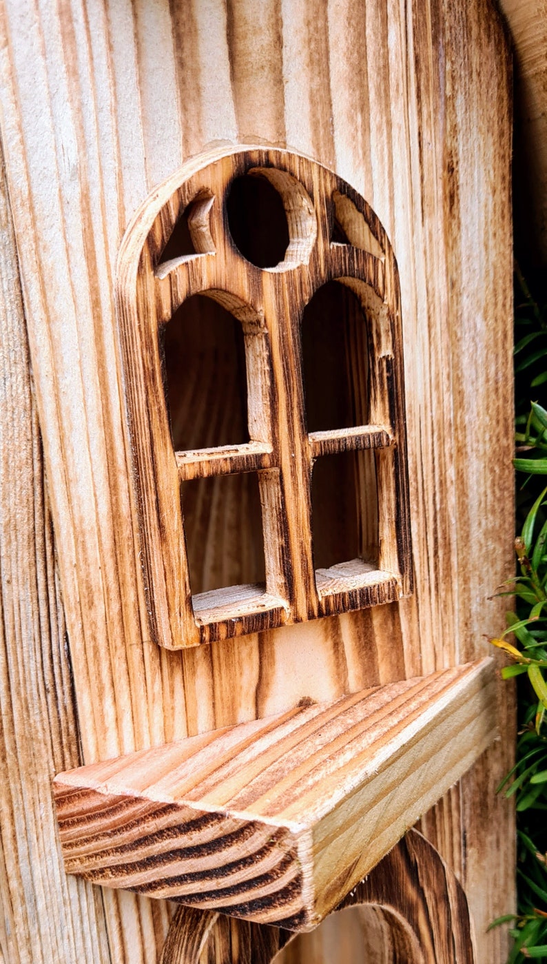 Wooden feeder, feeder, birdhouse, garden decoration, nature, rural, handmade, gift image 5