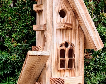 Wooden feeder, feeder, birdhouse, garden decoration, nature, rural, handmade, gift