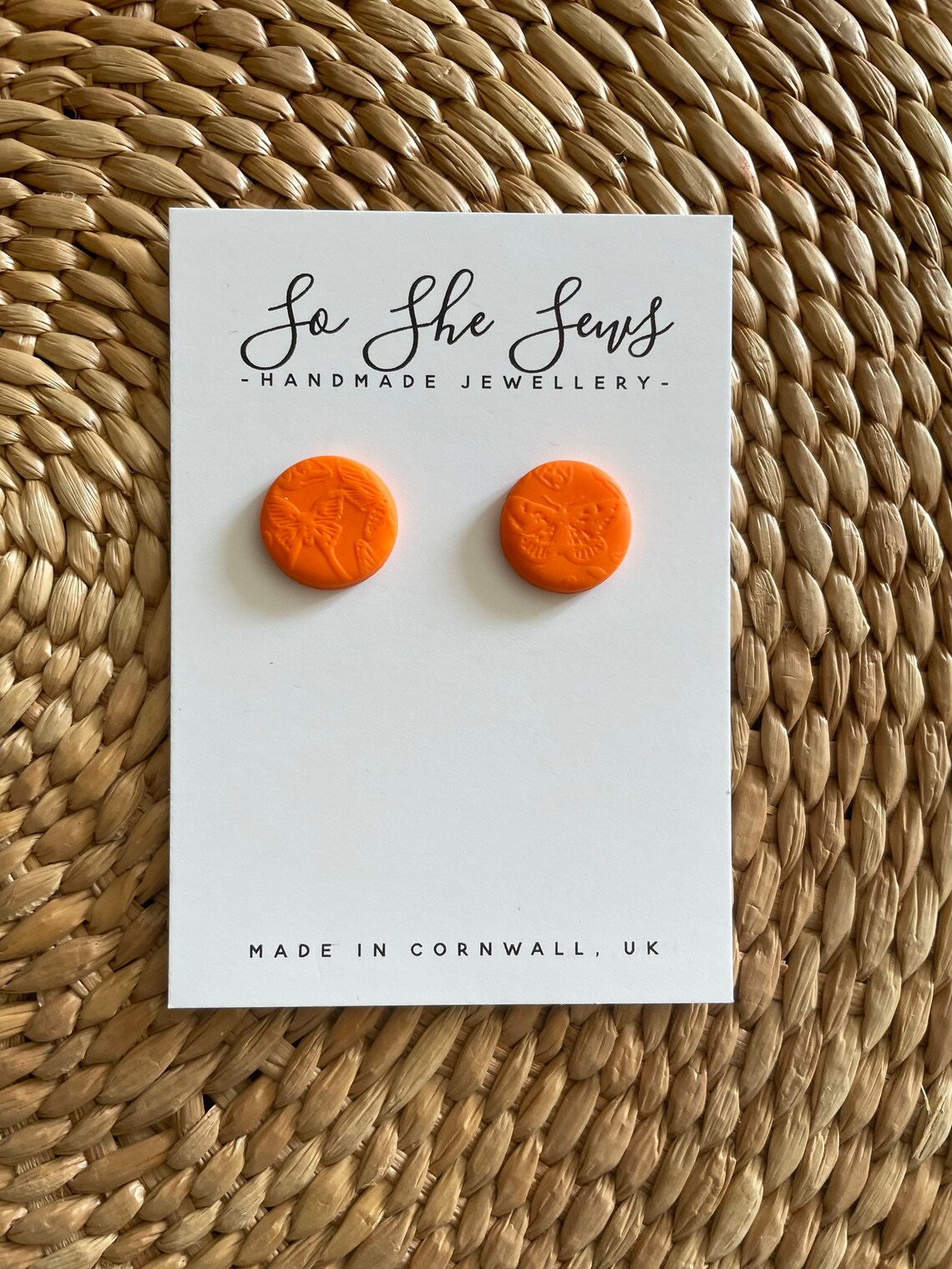 Handmade polymer clay studs packs bright stud earrings Etsy