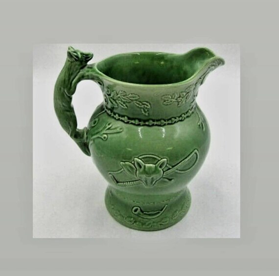 A Mid Century Pitcher or Jug in a Vibrant Ceramic Green. of Etsy