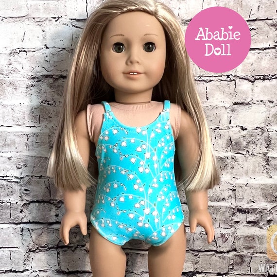 Summer 1pc mini floral print Swimsuit Swimwear For American Girl Doll or 18  Inch Doll