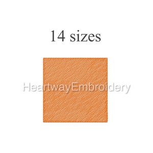 Knockdown stitch square 14 SIZES - knockdown embroidery design for embroidery on terry cloth, plush, fleece and other high pile fabrics
