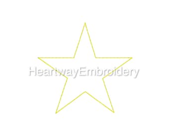 Diseño de bordado de estrellas: Punto de frijol, mini estrella vintage (8 tamaños) (Descarga digital)