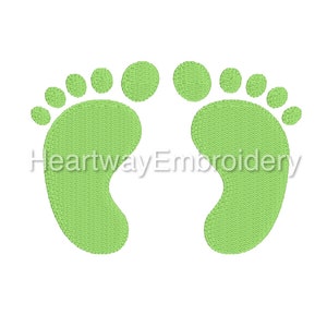 Mini baby feet embroidery design 5 SIZES  - mini embroidery design, tiny baby feet embroidery design, mini baby footprints embroidery