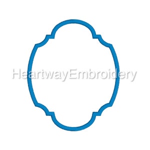 Satin border embroidery design 4 SIZES  - satin frame embroidery design, monogram frame embroidery, satin outline border embroidery design