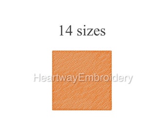 Knockdown stitch square 14 SIZES - knockdown embroidery design for embroidery on terry cloth, plush, fleece and other high pile fabrics