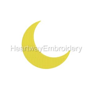 Mini moon embroidery design 6 SIZES  - tiny embroidery design, moon mini embroidery design, small moon embroidery design, tiny moon pes jef