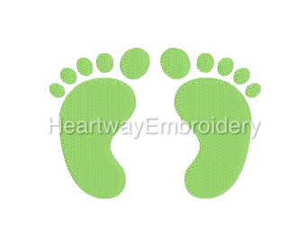 Mini baby feet embroidery design 5 SIZES - mini embroidery design, tiny baby feet embroidery design, mini baby footprints embroidery