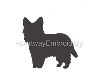 Dog silhouette embroidery design 5 SIZES  - westie embroidery design  silhouette dog mini embroidery, dog silhouette embroidery, westie pes