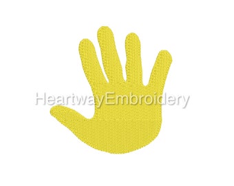 Baby Handprint Embroidery Design: Mini Fill Stitch (5 Sizes) (Digital Download)